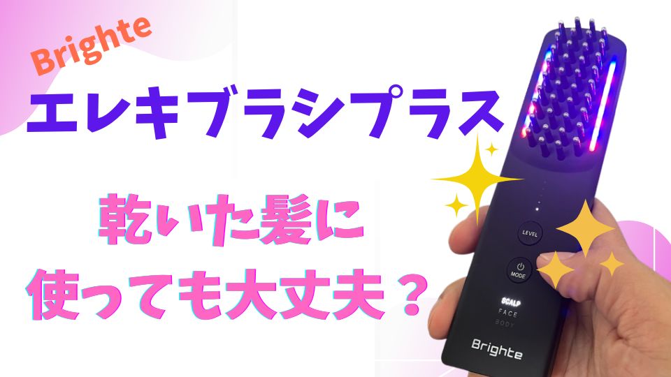 Brighteエレキブラシプラス乾いた髪